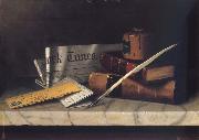 William Michael Harnett Still Life with Letter to Mr.Clarke oil painting artist